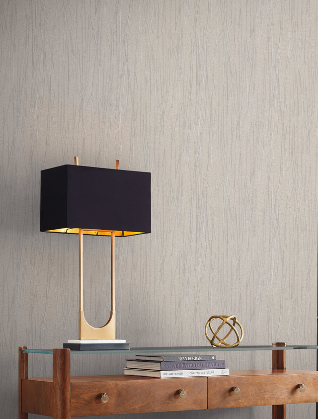 Piedmont Bamboo Taupe Wallpaper with Raised Prints Modern Style - York SI20712