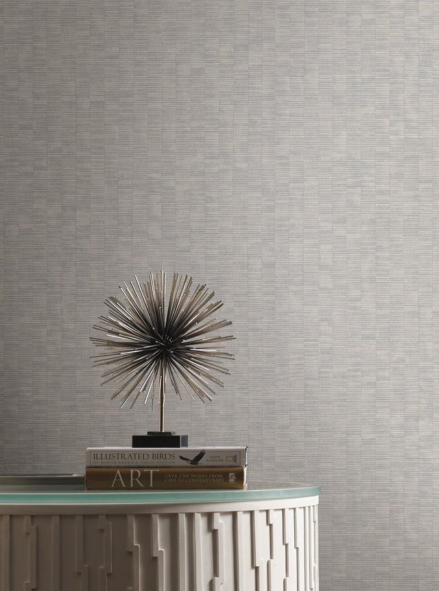 Capri Light Grey Textured Vinyl Wallpaper - York SI20753