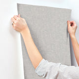 Capri Light Grey Textured Vinyl Wallpaper - York SI20753