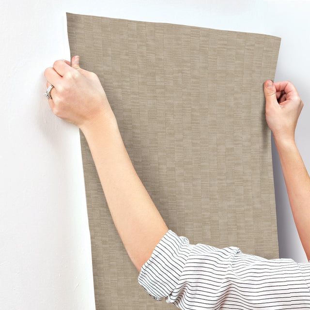 Capri Caramel Textures Transitional Vinyl Wallpaper - York SI20758