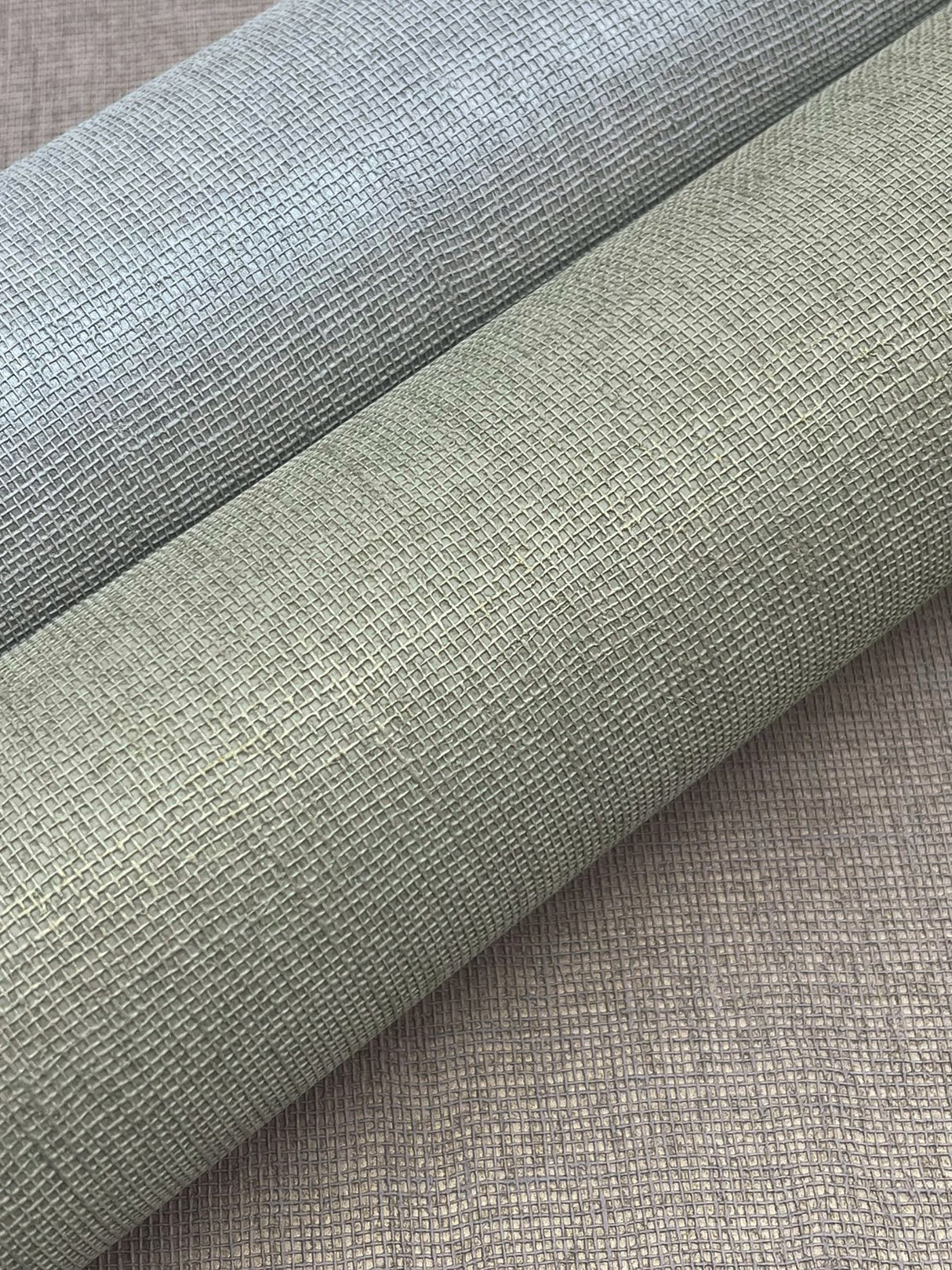 Su Tela Taupe Textured Wallpaper with Modern Woven Fabric Look - York SI20869