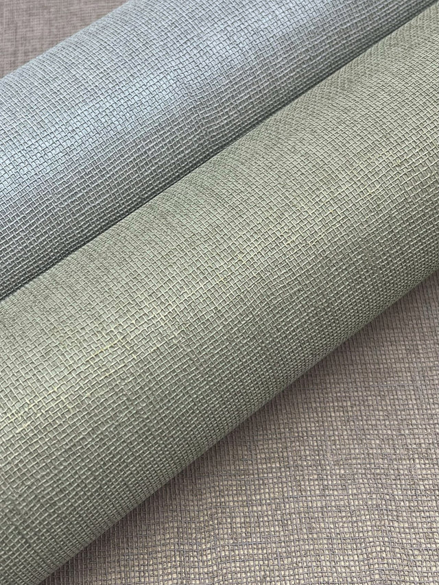 Su Tela Taupe Textured Wallpaper with Modern Woven Fabric Look - York SI20869