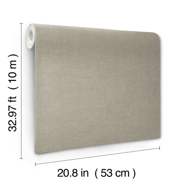 Su Tela Taupe Textured Wallpaper with Modern Woven Fabric Look - York SI20869