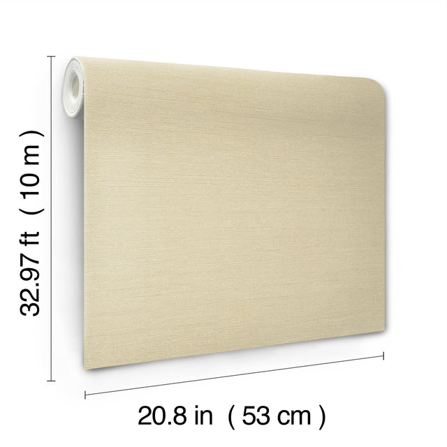 Shimmering Linen Cream Wallpaper with Textured Linen Pattern - York SI24371