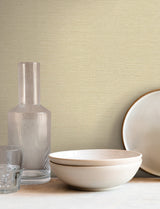 Shimmering Linen Cream Wallpaper with Textured Linen Pattern - York SI24371