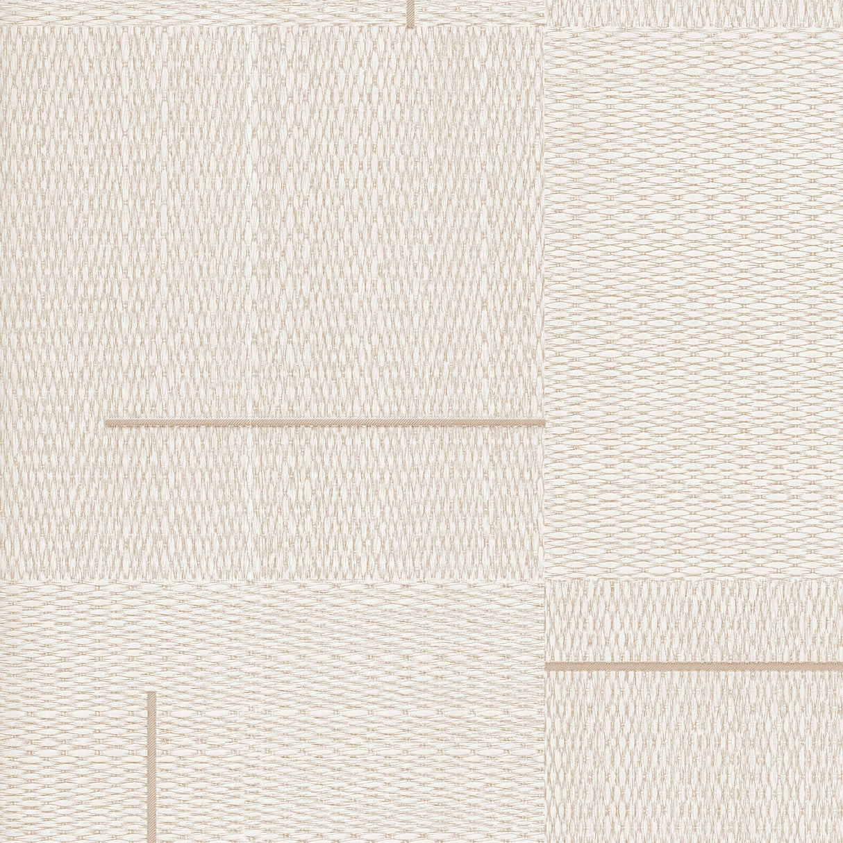 Geo Block Weave Linen Wallpaper in Beige Geometric Modern Pattern - York SI24900