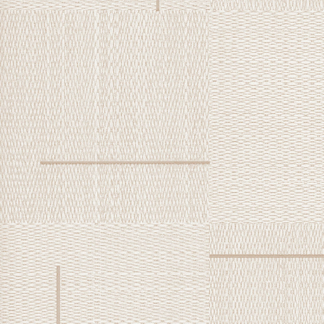 Geo Block Weave Linen Wallpaper in Beige Geometric Modern Pattern - York SI24900