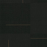Geo Block Weave Black Wallpaper with Modern Geometric Checkerboard Pattern - York SI24905