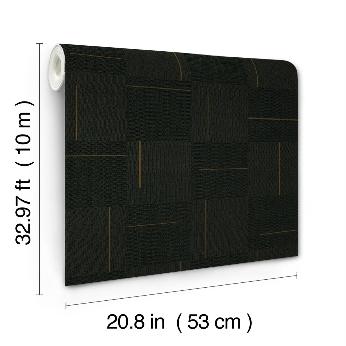 Geo Block Weave Black Wallpaper with Modern Geometric Checkerboard Pattern - York SI24905