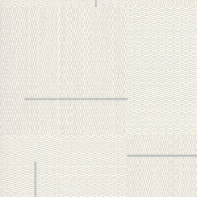 Geo Block Weave Ivory Wallpaper with Modern Geometric Pattern - York SI24906