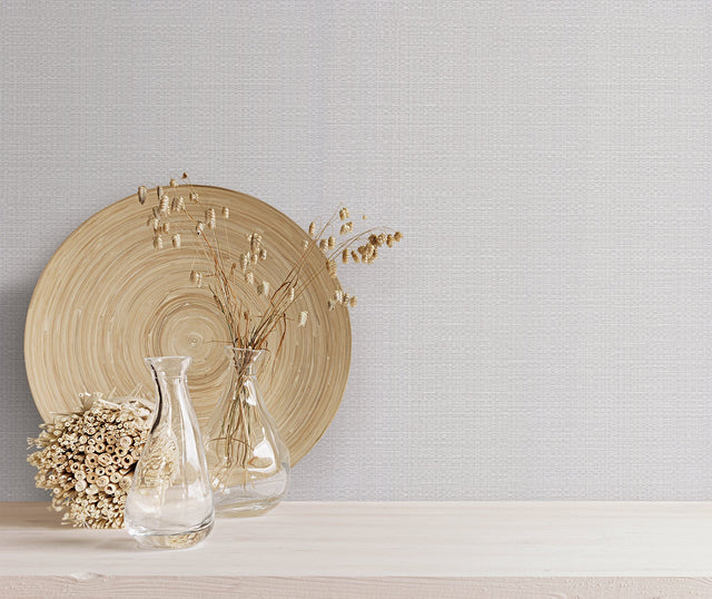 Bali Basketweave Warm Grey Wallpaper with Modern Woven Texture - York SI24923