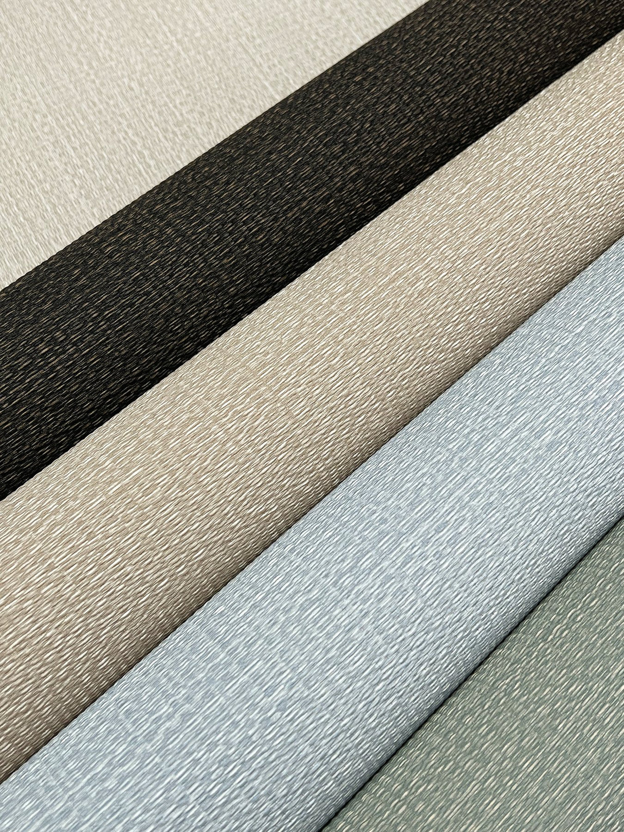 Bali Basketweave Smoke Blue Wallpaper with Modern Woven Texture - York SI24925