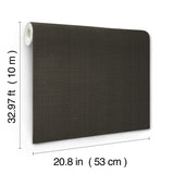 Bali Basketweave Black Wallpaper with Modern Weave Texture - York SI24927