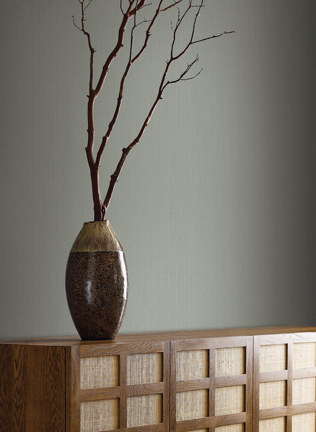 Dutch Braid Sage Wallpaper with Textured Braid Motif - York SI24932