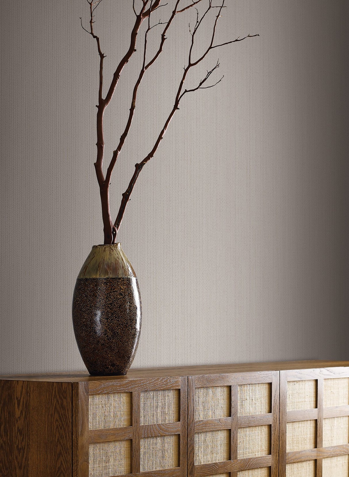 Dutch Braid Light Taupe Textured Vinyl Wallpaper - York SI24933