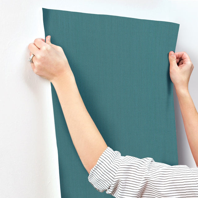 Dutch Braid Teal Wallpaper with Textured Rope Motif - York SI24934