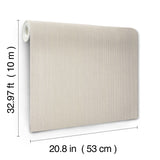Dutch Braid Taupe Textured Vinyl Wallpaper - York SI24935