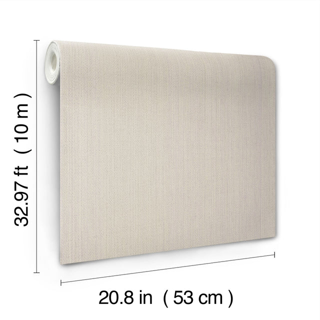 Dutch Braid Taupe Textured Vinyl Wallpaper - York SI24935