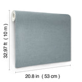 Su Tela Royal Blue Textured Vinyl on Non Woven Wallpaper with Faux Weave Pattern - York SI24954