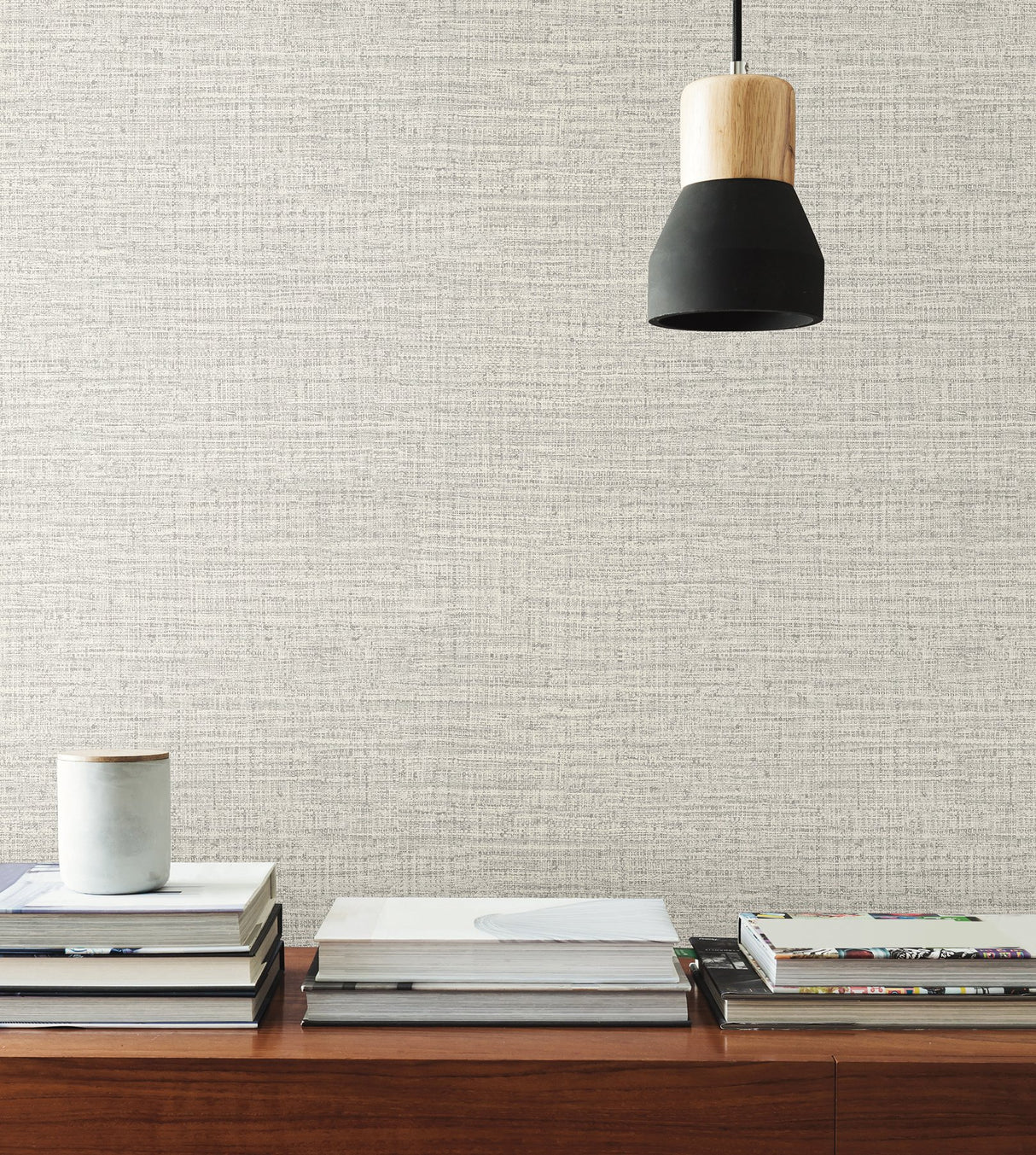 Scotland Tweed Ivory Wallpaper with Textured Tweed Pattern - York SI24970