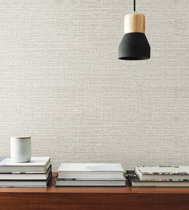 Scotland Tweed Ivory Wallpaper with Textured Tweed Pattern - York SI24970