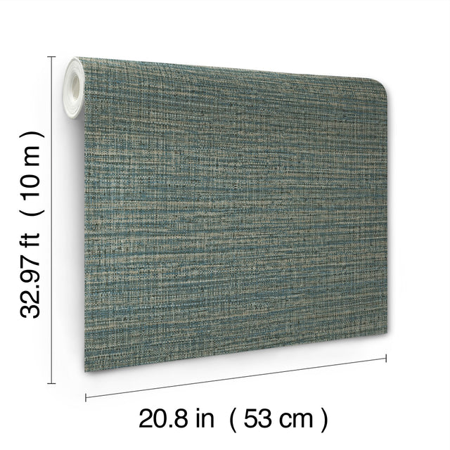 Scotland Tweed Ocean Wallpaper with Woven Texture - York SI24973