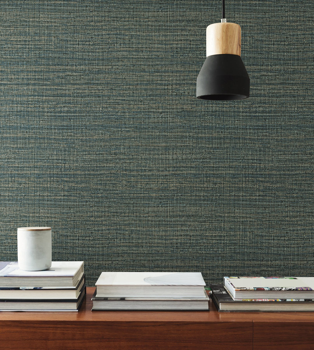 Scotland Tweed Ocean Wallpaper with Woven Texture - York SI24973