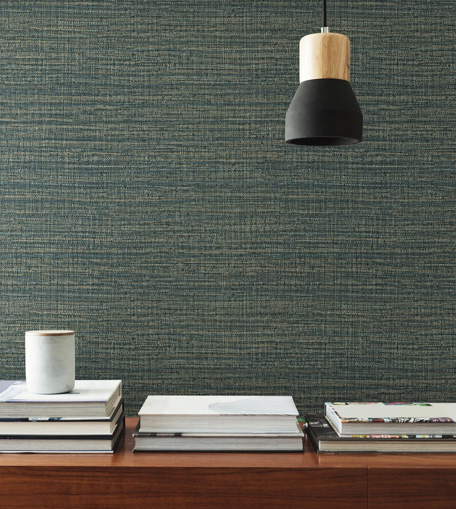 Scotland Tweed Ocean Wallpaper with Woven Texture - York SI24973