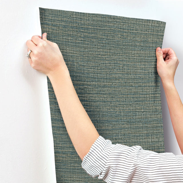 Scotland Tweed Ocean Wallpaper with Woven Texture - York SI24973