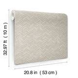 Raised Chevron Light Grey Wallpaper with Modern Chevron & Houndstooth Pattern - York SI25360