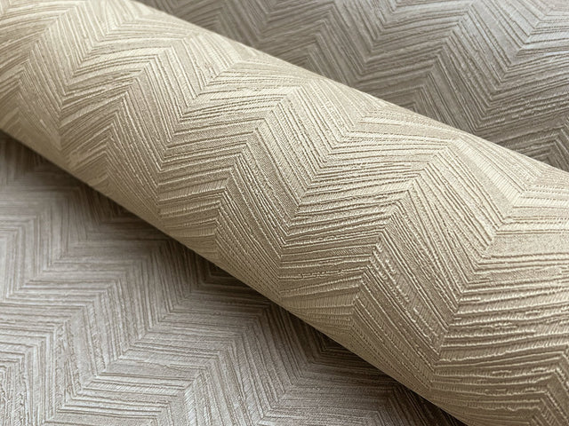 Raised Chevron Beige Wallpaper with Modern Chevron Texture - York SI25361
