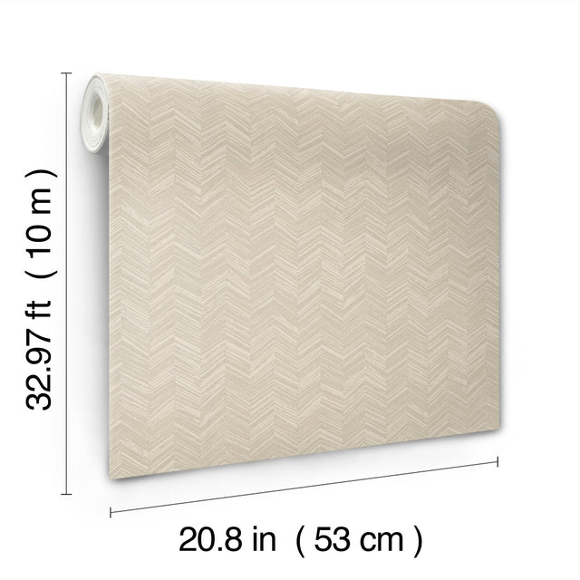 Raised Chevron Beige Wallpaper with Modern Chevron Texture - York SI25361
