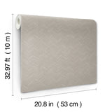 Raised Chevron Taupe Wallpaper with Modern Chevron & Houndstooth Pattern - York SI25362