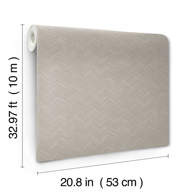 Raised Chevron Taupe Wallpaper with Modern Chevron & Houndstooth Pattern - York SI25362