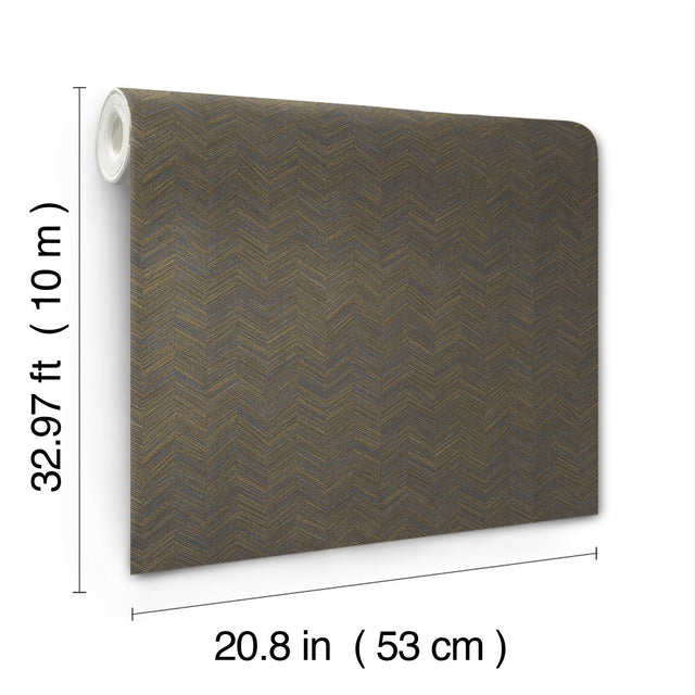 Raised Chevron Royal Blue Wallpaper with Modern Chevron Pattern - York SI25364