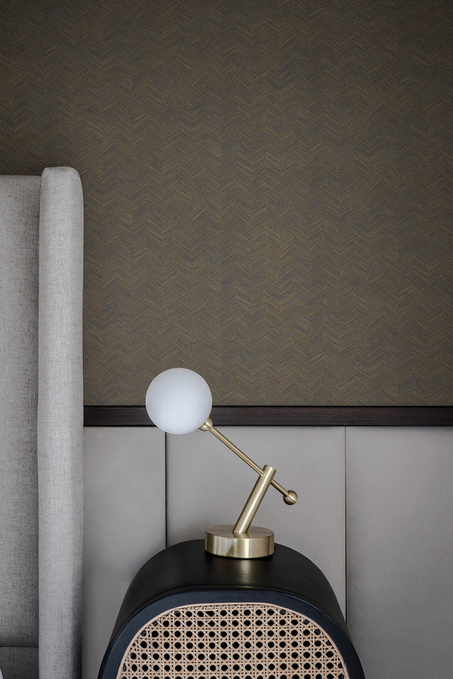 Raised Chevron Royal Blue Wallpaper with Modern Chevron Pattern - York SI25364