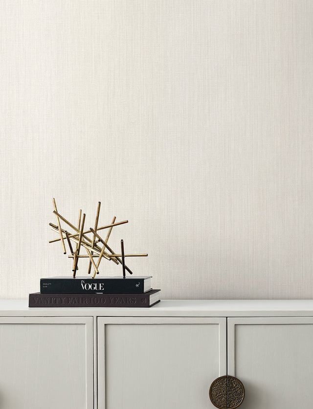 Paloma Texture Light Grey Wallpaper with Subtle Vertical Stria Texture - York SI25390