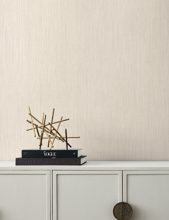 Paloma Texture Natural Vinyl Wallpaper with Textured Woven Look - York SI25391