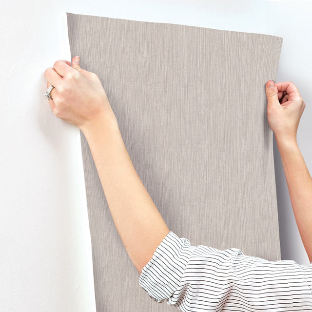 Paloma Texture Mushroom Wallpaper with Transitional Textured Pattern - York SI25395