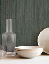 Wistman Stripe Teal by York Wallcoverings Textured Stripe Wallpaper – York Wallcoverings SI25715