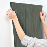 Wistman Stripe Teal by York Wallcoverings Textured Stripe Wallpaper – York Wallcoverings SI25715