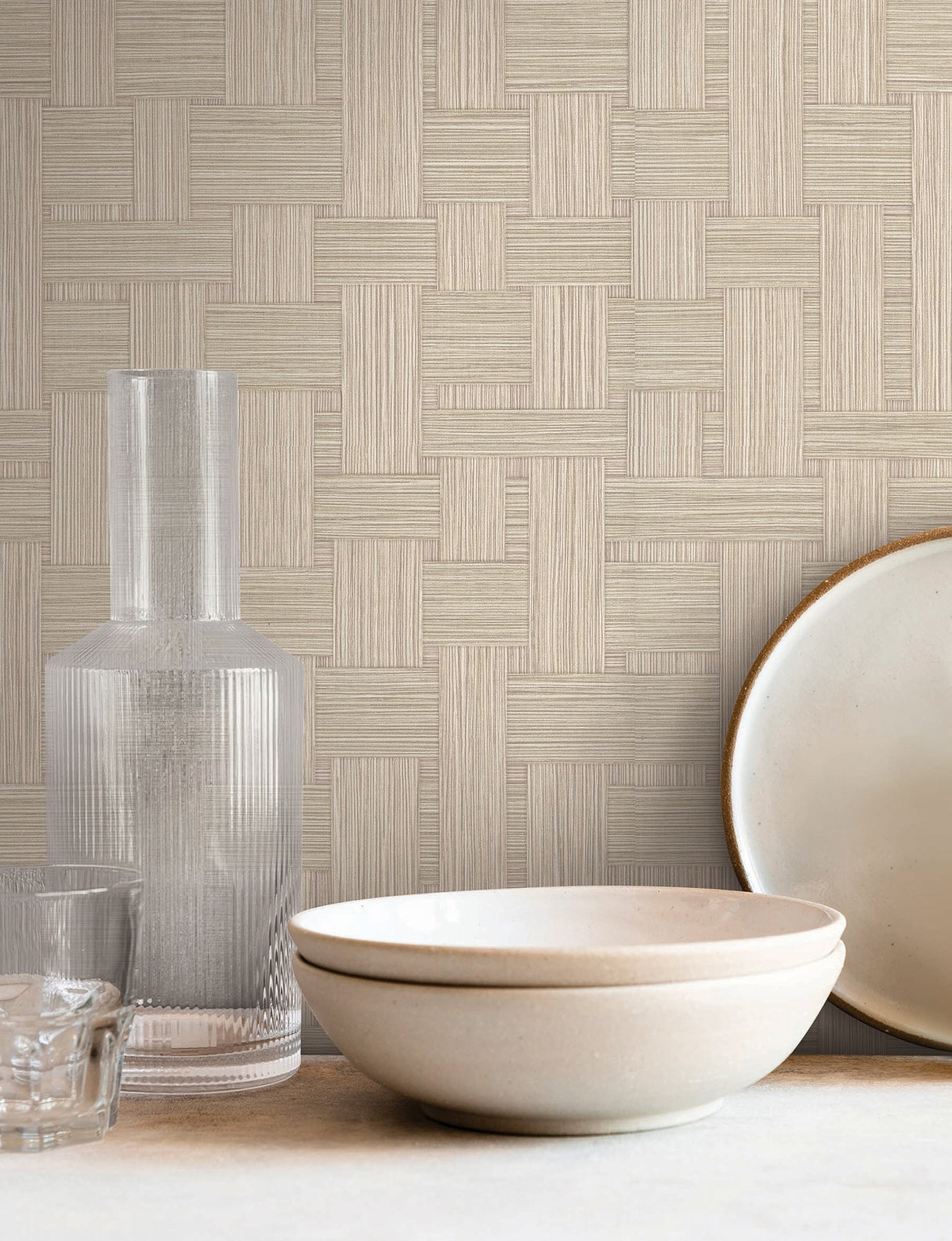 Basketry Wheat by York Wallcoverings Woven Vinyl Wallpaper – York Wallcoverings SI25721
