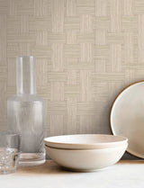 Basketry Wheat by York Wallcoverings Woven Vinyl Wallpaper – York Wallcoverings SI25721