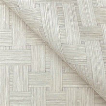 Basketry Dove Grey by York Wallcoverings Woven Texture Wallpaper – York Wallcoverings SI25723