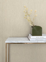 Lilah Wheat by York Wallcoverings Woven Faux Grasscloth Vinyl Wallpaper – York Wallcoverings SI25771