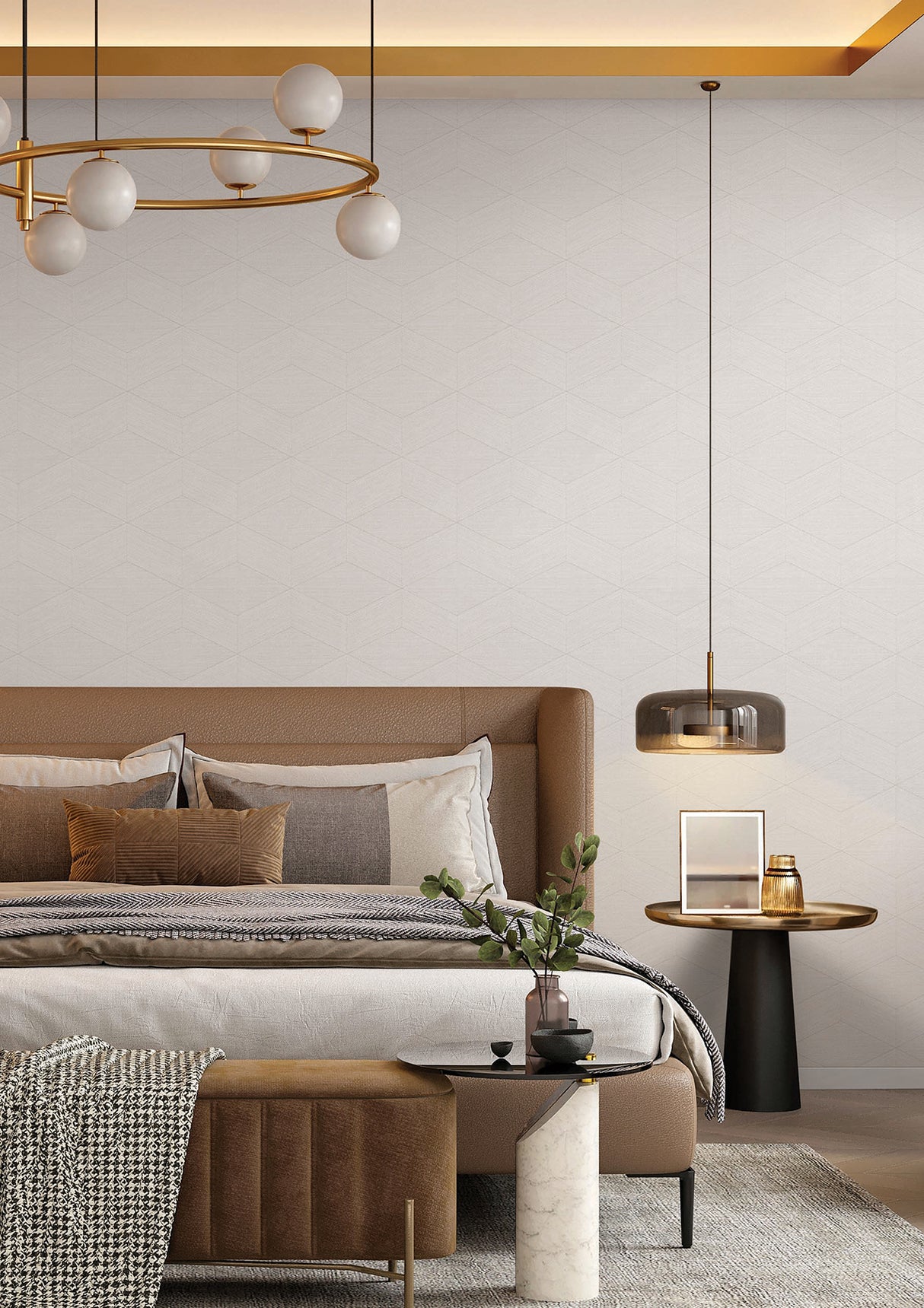 Huntsman Warm Grey by York Wallcoverings Geometric Vinyl Wallpaper – York Wallcoverings SI25831