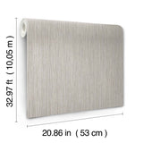 Washed Ramie Dove Grey by York Wallcoverings Faux Grasscloth Vinyl Wallpaper – York Wallcoverings SI25853