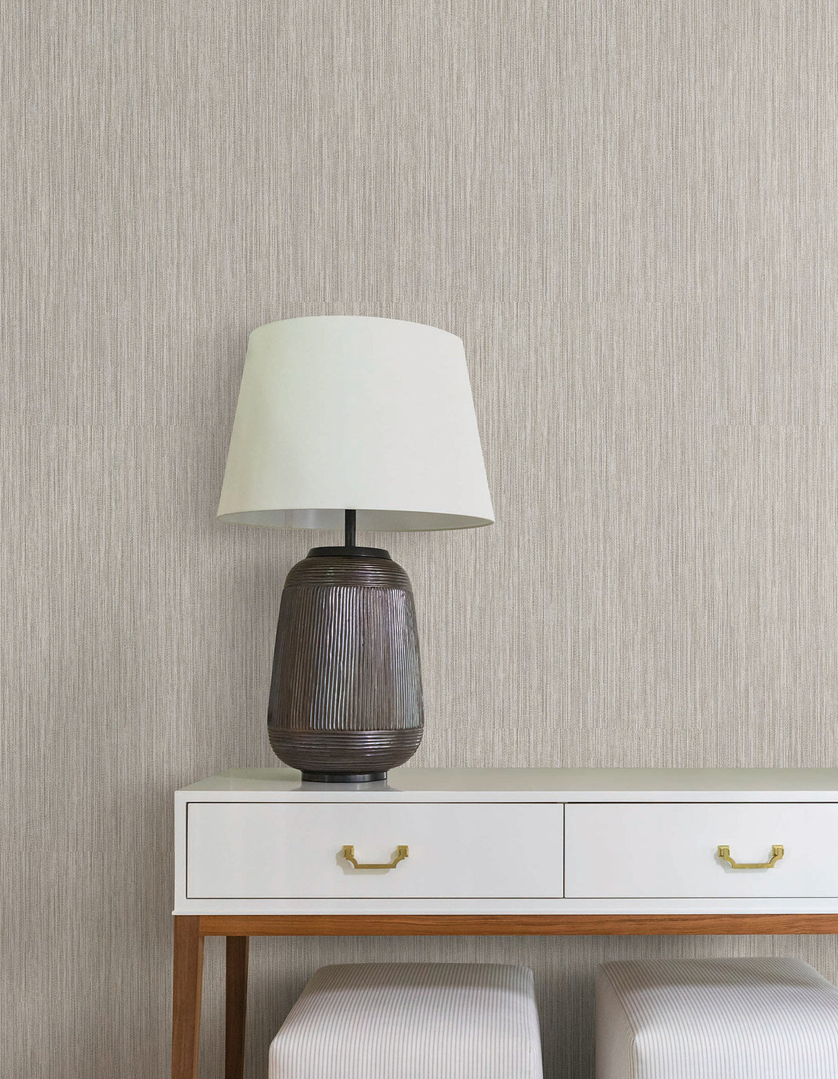 Washed Ramie Dove Grey by York Wallcoverings Faux Grasscloth Vinyl Wallpaper – York Wallcoverings SI25853