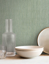 Washed Ramie Sea Glass by York Wallcoverings Faux Grasscloth Wallpaper – York Wallcoverings SI25854
