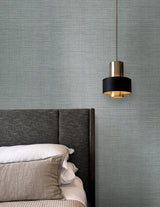 Lotus Silk Steel Blue by York Wallcoverings Vinyl Wallpaper – York Wallcoverings SI25873